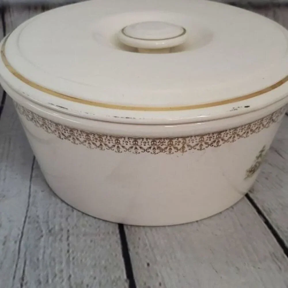 Vintage Pantry Bak-In Ware Crooksville Cream Bowl